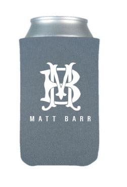 Matt Barr Koozie -Baseball Logo on Gray
