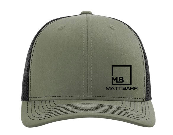 Matt Barr Embroidered Logo Hat - Richardson 112 Loden Green/Black